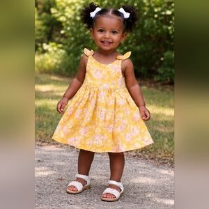 Oshkosh Baby B'gosh Floral Yellow Boho Dress